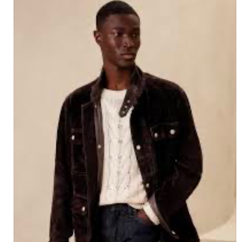 NWT Banana Republic M Men’s Heritage Suede Field Jacket